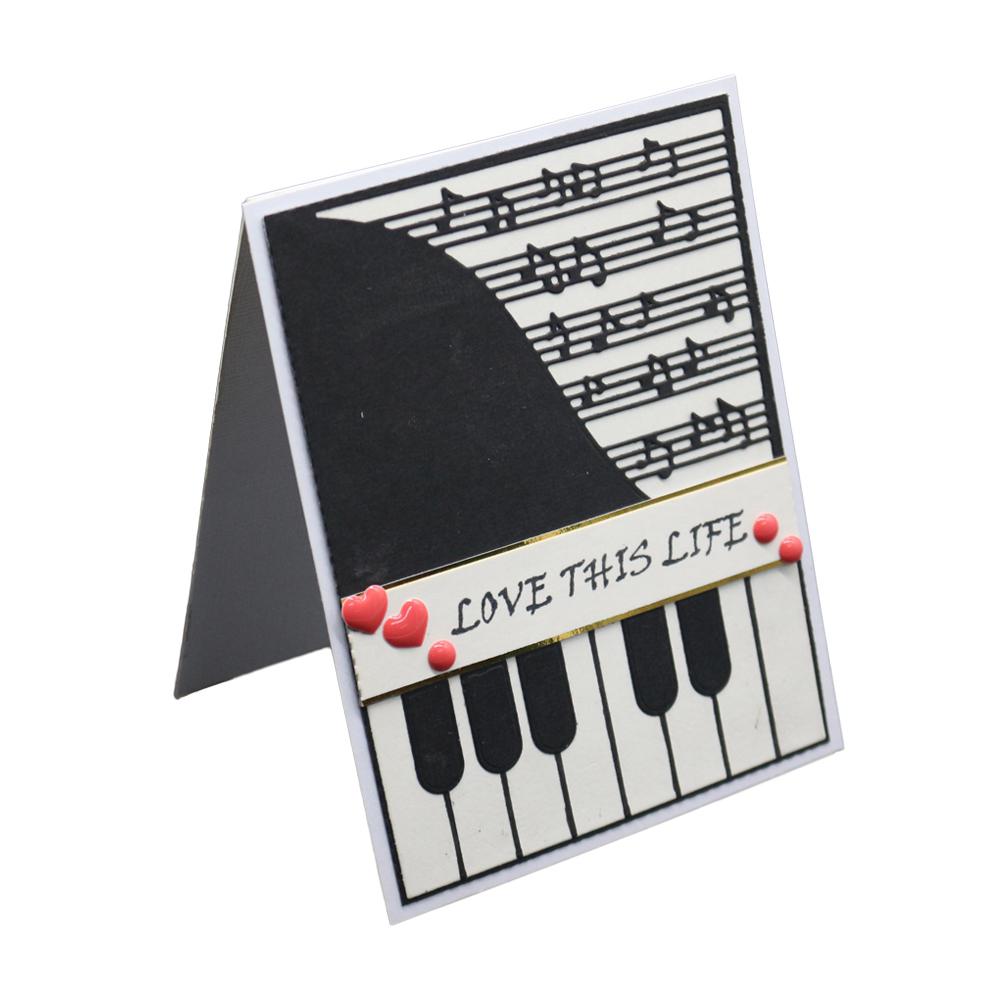 Kuulee Piano Muziek Serie Stansmessen DIY Scrapbooking Ets Stencils