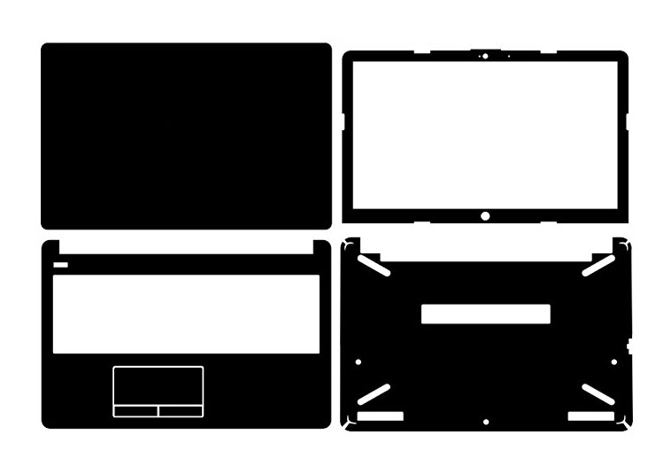 Laptop sticker skin decals koolstofvezel cover protector voor  hp 250 g6 / 255 g6 15.6 " 6th gen