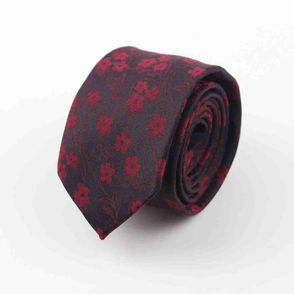 Mens Blumen- Krawatte lässig Überprüfen Künstliche Baumwolle Blume Blatt Bogen Krawatte Paisley Dünne Krawatten Männer Kleine Krawatte: 1