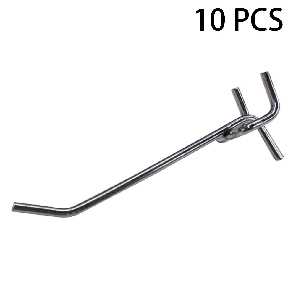 10pcs Wall Mounted Home Supermarket Display Hanger Pegboard Hook Retail Shop Space Saving Iron Storage Holder DIY Accessories