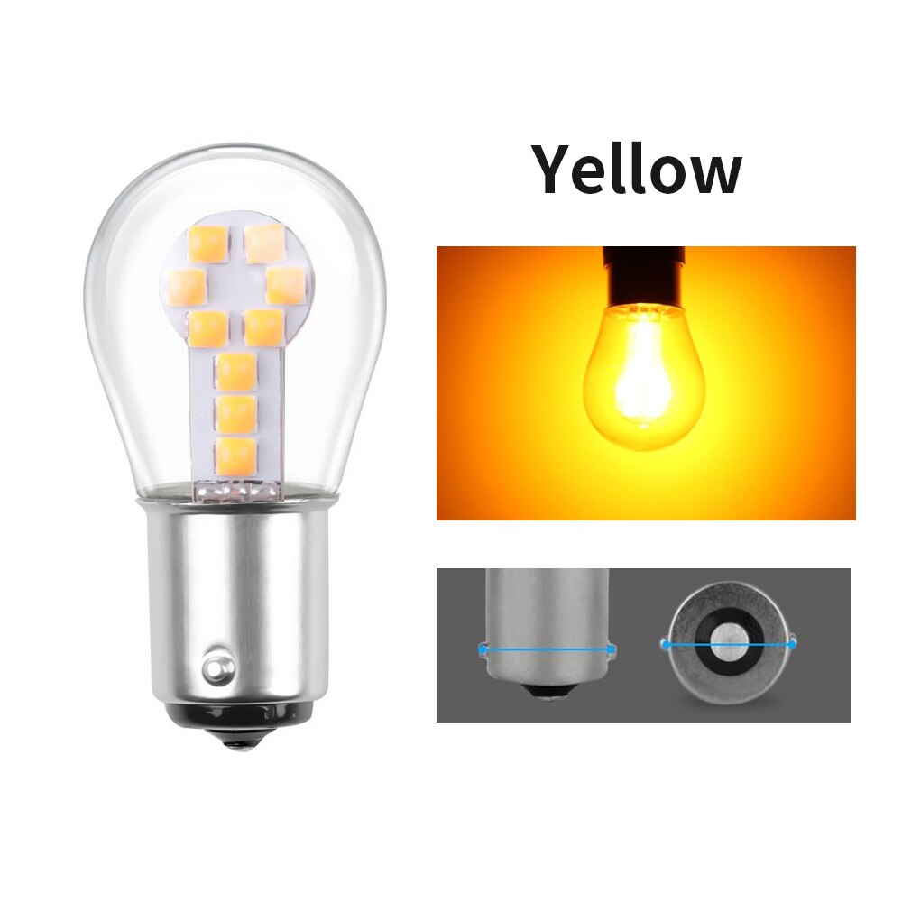 1x PY21W LED P21W led BAY15D BA15S BAU15S BA15D LED Bulb P21/5W R5W R10W Car Turn Signal Lights 1156 1157 Auto Lamp DC 12V: DEEP BLUE