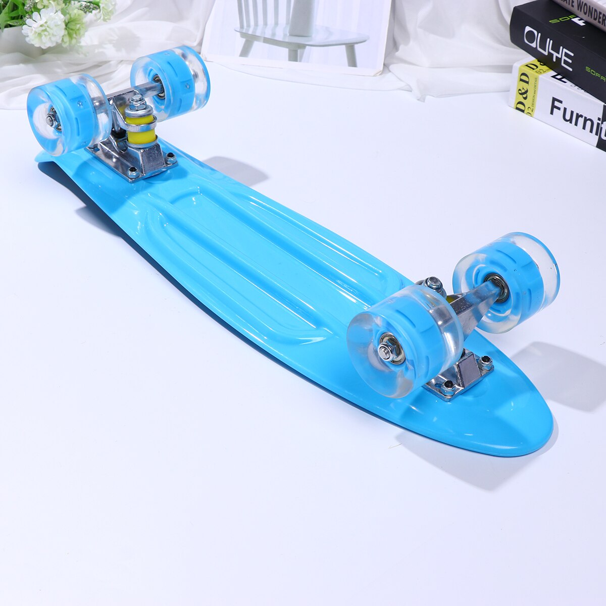 Skateboard Dull Polish Durable 56cm Flashing Four-Wheel Skateboard Slide Plate For Outside Park Outdoor Sport Street Skateboard