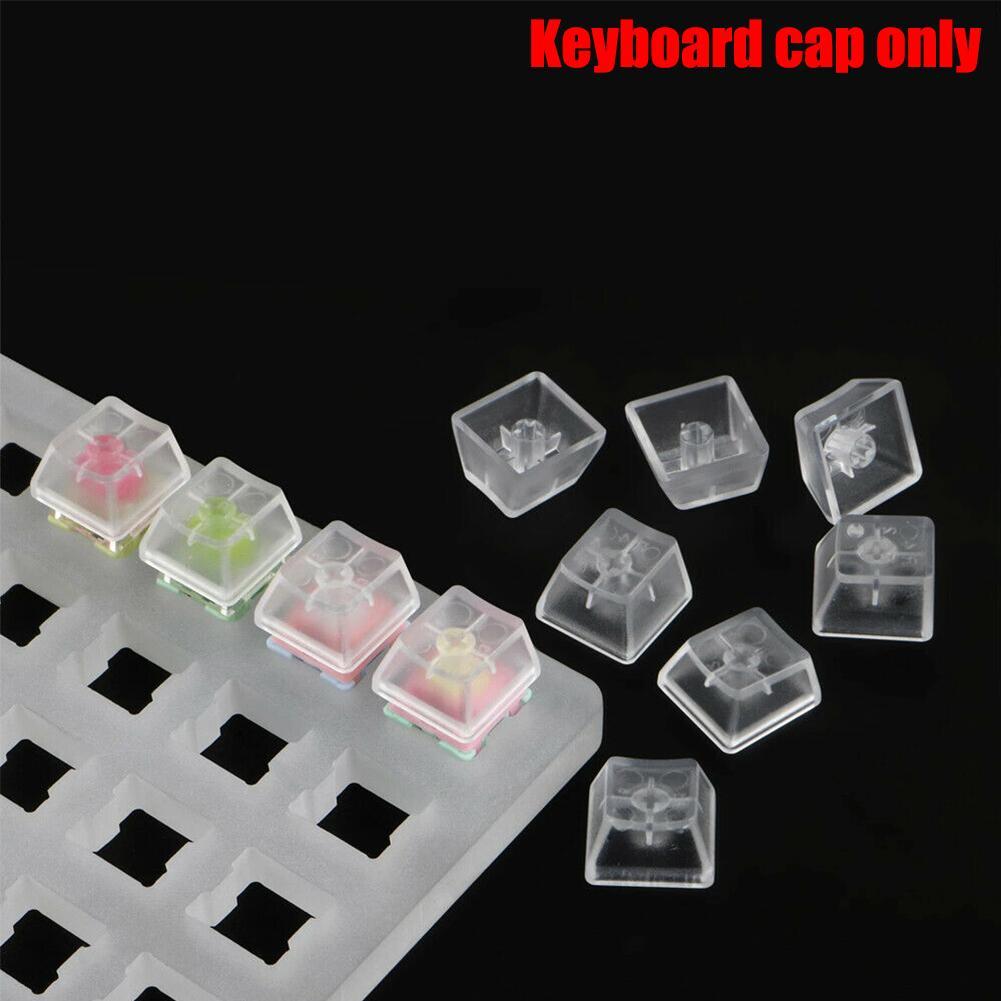 Teclas ABS transparentes para teclado mecánico, teclas con retroiluminación mate para CHERRY Gateron, 10 piezas