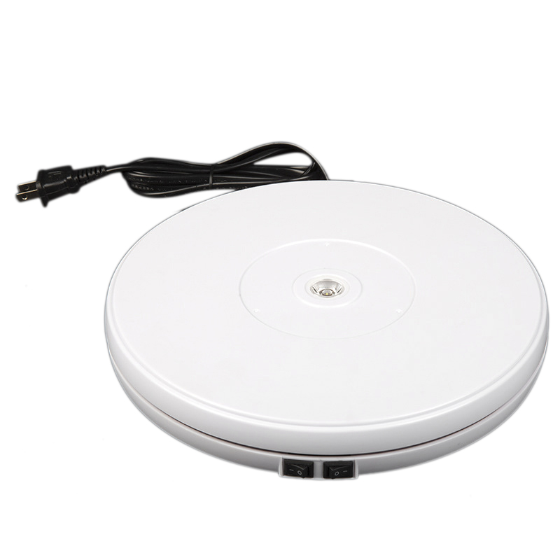 Automatic Turntable Display Stand - 360 Degree Electric Rotating - LED Light - Photography