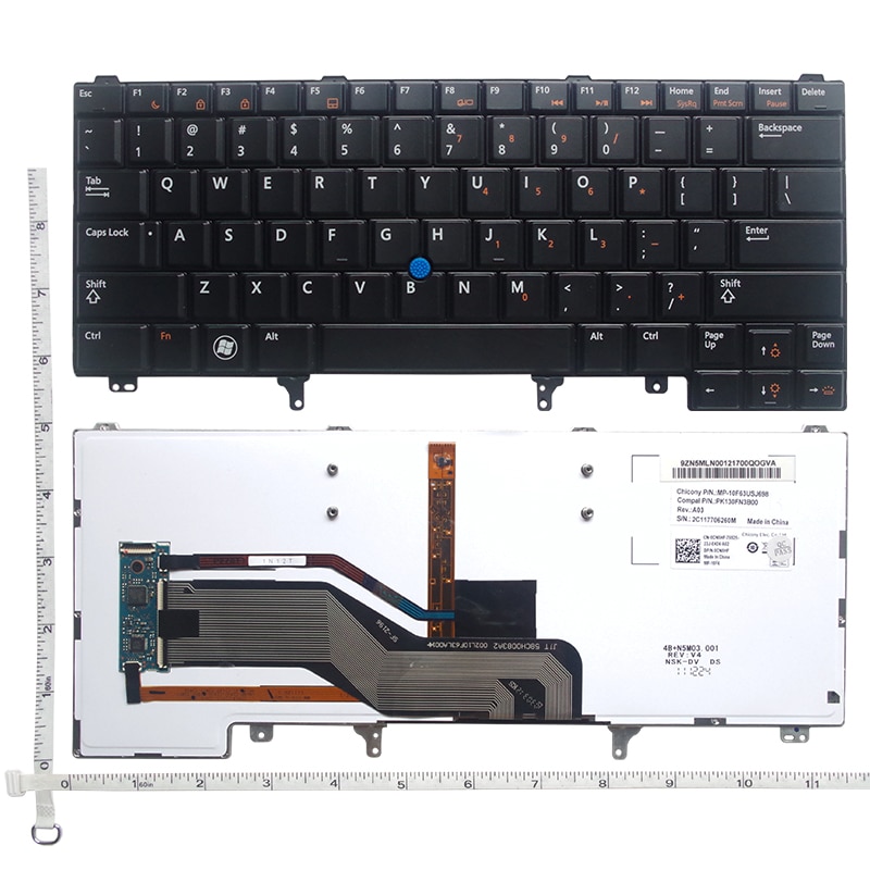 GZEELE For Dell Latitude E5420 E5420M E5430 E6220 E6230 E6320 E6330 keyboard US layout black color with backlit laptop keyboard