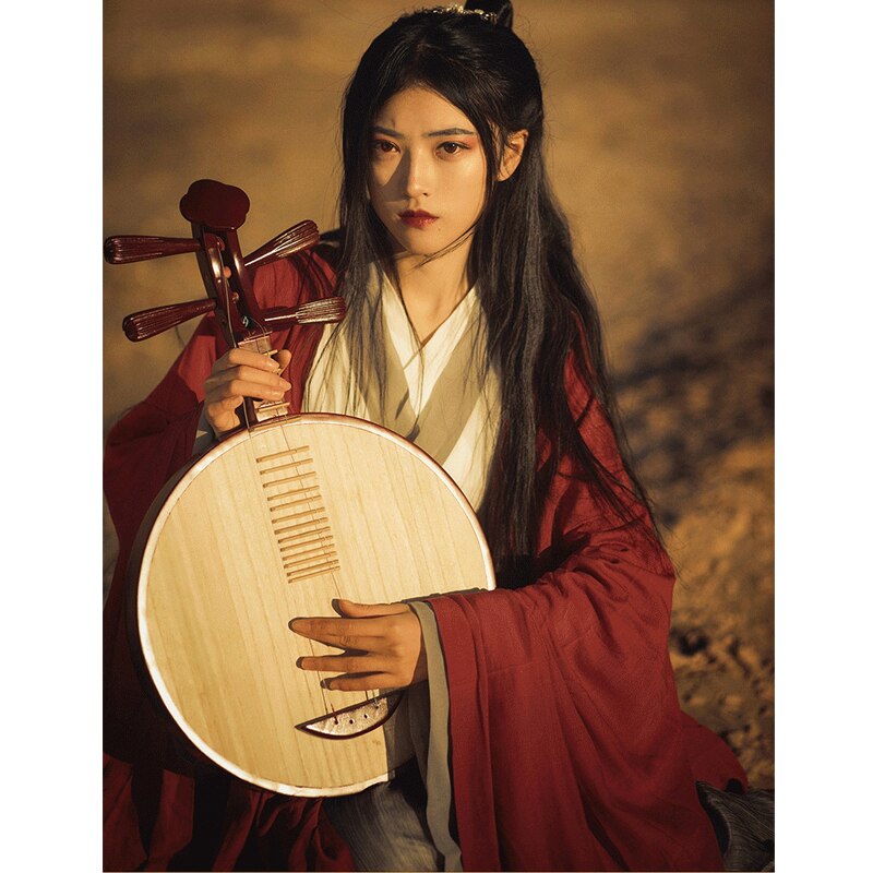 Traje rojo de hanfu para mujer, ropa antigua china, vestido de hanfu, vestido de la dinastía tang, trajes de danza folclórica china, ropa rave  sl2807