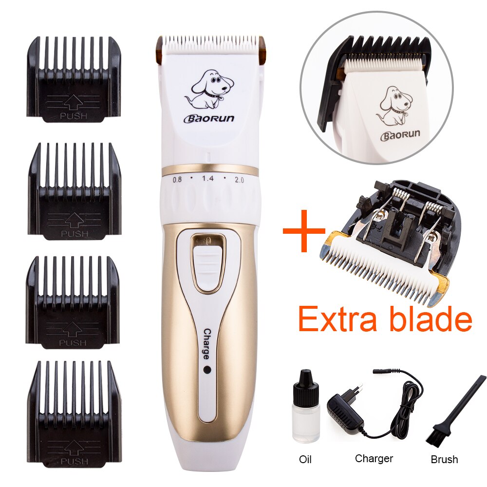 Baorun Pet Dog Hair Trimmer Animal Grooming Clippers Cat Cutter Machine Shaver Electric Scissor Clipper Dog Haircut Machine
