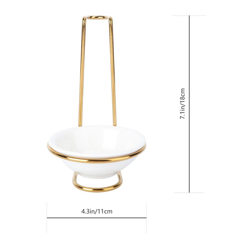 Stainless Steel Spoon Rest Holder Vertical Stand Storage Rack Cookware Organizer Cutlery with Bowl Kitchen Accessories