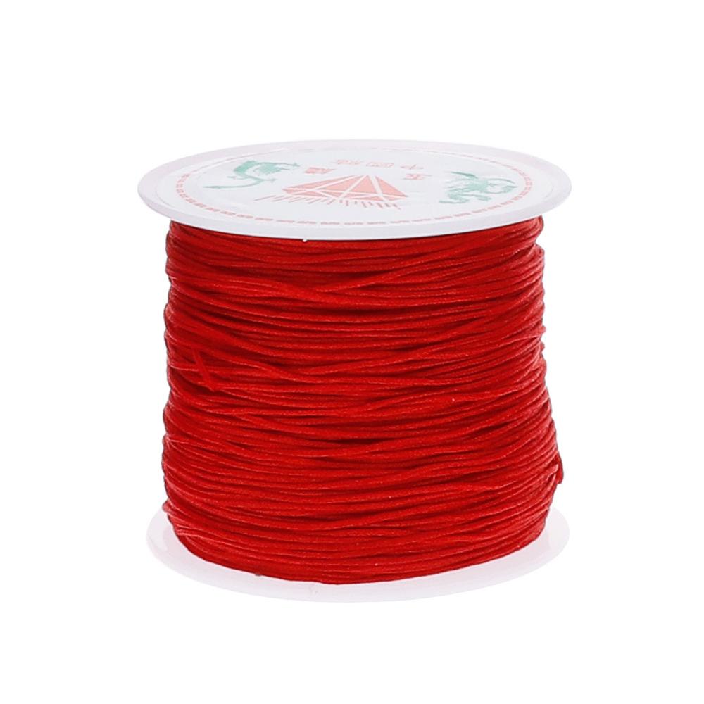45M/Roll Handcraft Nylon Cord Thread Chinese Knot Macrame DIY Beading String Bracelet Cord Braided String: Red