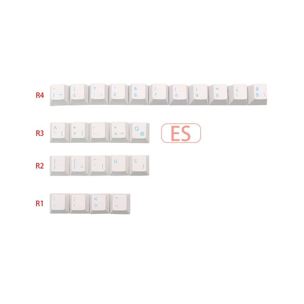 GMK-KEY Noel Dye Subb Keycaps Pbt Cherry Profiel Duits Frans Italiaans Spanje Uk Iso Key Caps Voor Tkl GK61 96 gmmk Mx Toetsenbord: Spain ISO Kit