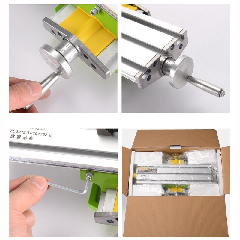 Mini fraiseuse de précision multifonction, établi, fixation de l'étau de forage, table de travail, axe X et Y, Table de coordonnées de réglage, BG6330