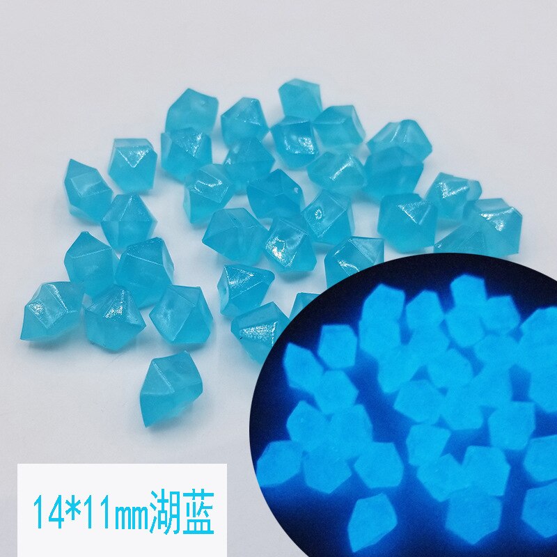 Resin Luminous Cobblestone Artificial Garden GravelG Luminous Stone Potted Fish Tank Decoration Walkway Garden Decor: sky blue