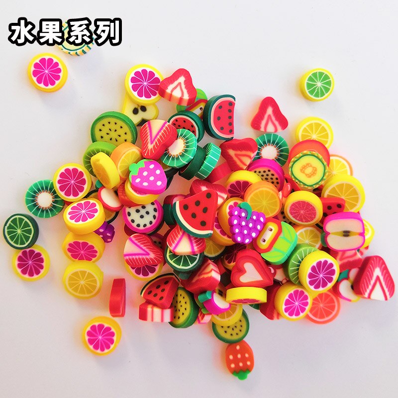 100pcs Various Mosaic Tiles Soft Porcelain Stones DIY Art and Crafts Materials for Kids/Children Handmade Ceramic Mosaic Tile: 100pcs Fruits