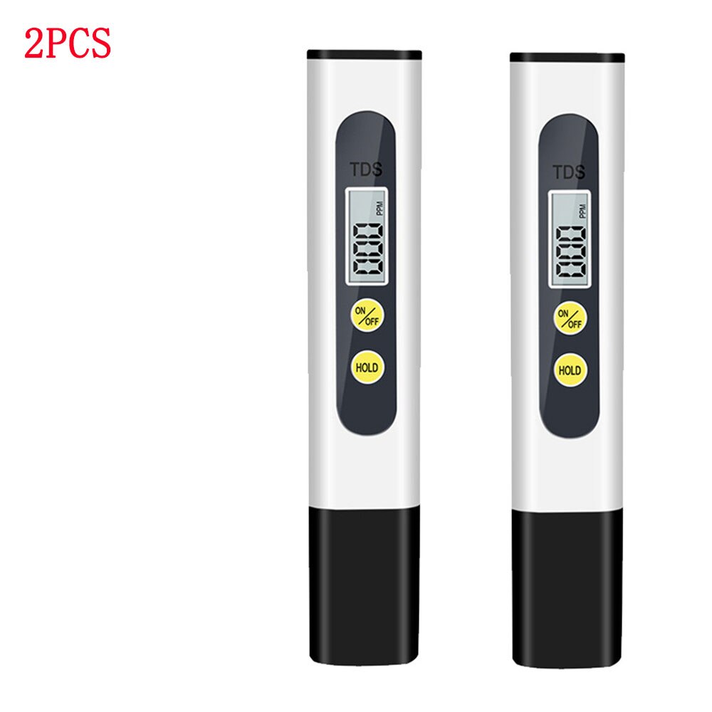 2Pcs Digital TDS Meter Water Tester Measuring Pen 0.01 Accurate Filter Aquarium Pool Water Purity Test Tool: 2PCS