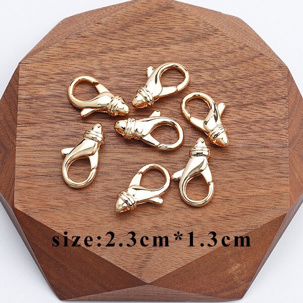 GUFEATHER M723, accessori dei monili, 18k oro placcato, 0.3 micron, connettore, fai da te collana della catena, fascini, monili che fanno, 10 pz/lotto: M72310