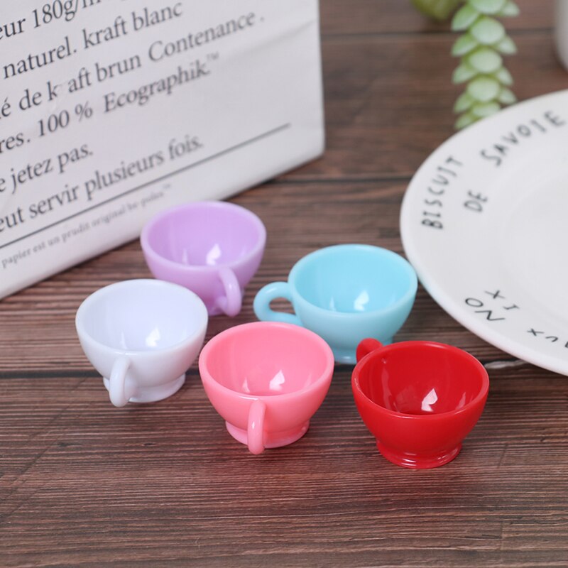 1 PC 1:12 Cute Cup For Miniature Dollhouse Coffee Cup Kitchen Room Food Drink Home Tableware Decors: White