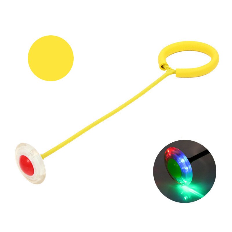 Flash Springen Touw Bal Kinderen Outdoor Fun Sport Speelgoed Led Kinderen Springen Kracht Reactie Training Swing Bal Kind-Ouder games: Yellow