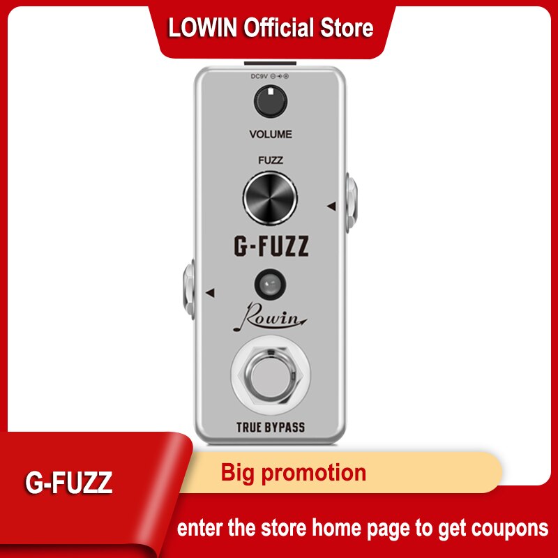 Rowin lef -322 g- fuzz pedal guitar effekt true bypass