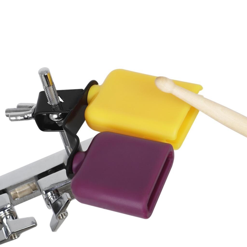 1pc Percussion Cowbell Musical Instrument Yellow-purple 2-color Durable