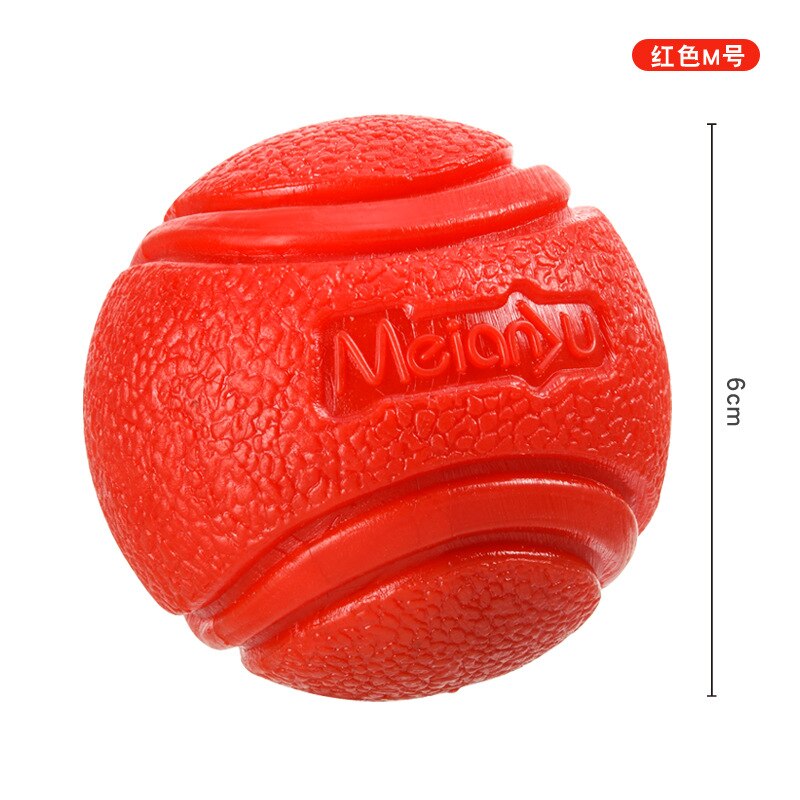 Dog Toy Dog Ball Toys Indestructible Dog Chew Toys Ball Outdoor Interactive Toys for Large Dogs Rubber Balls Dog Accessories: Red 6cm
