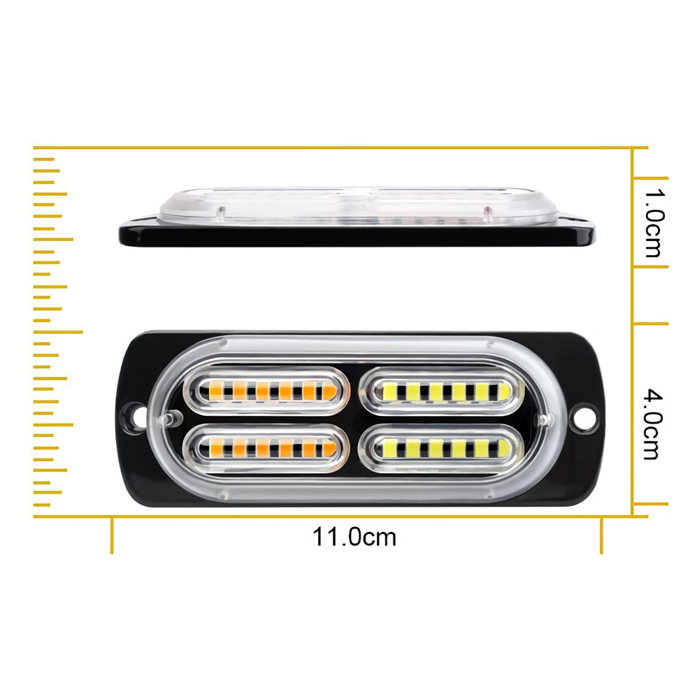 1 Set 16*24 LEDs 12V Bumper Police Light For Car Wireless Remote Control LED Strobe Light Ambulance Emergency Flashing Red Blue