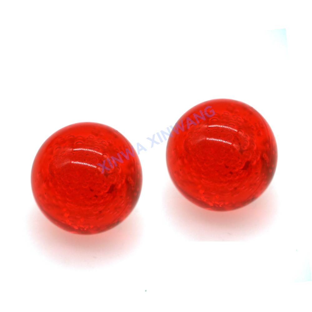 2 stk 35mm akryl bobleballtopp til ledet-joystick, sanwa-spakkommando, retro arkadespillmaskin, snk neo geo, diy-flipperspilldeler: Rød