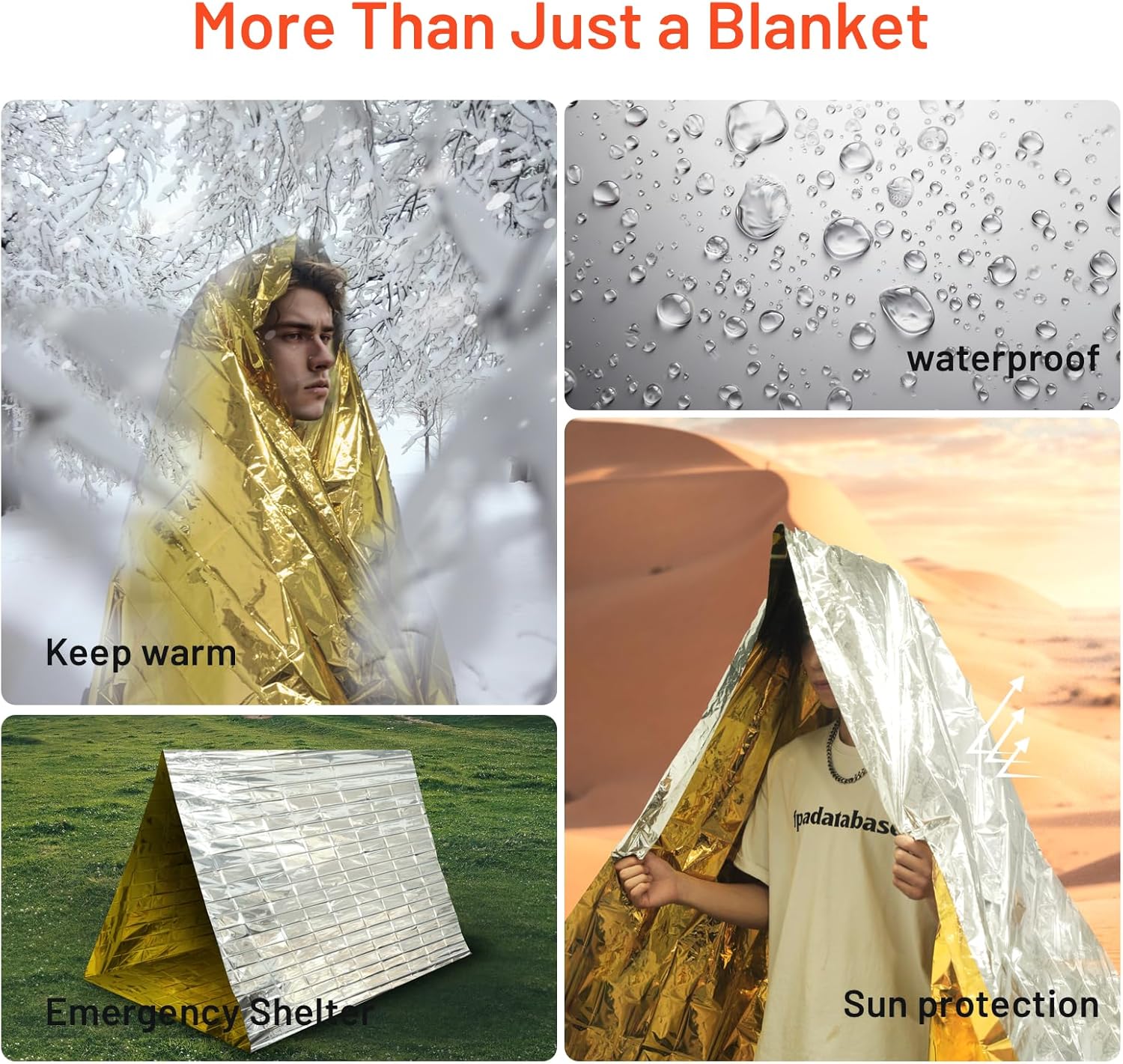 【vær trygg og koselig】gullfarget campingteppe til ekstremvær – gjør kalde netter om til varme minner under stjernene!