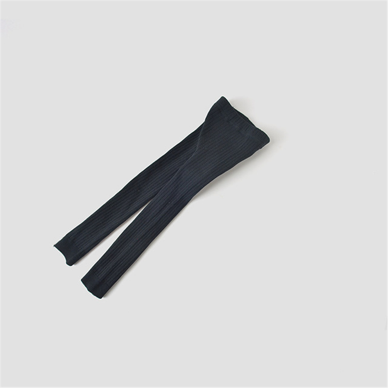 1-5T Spring Autumn Warm Striped Baby Girls Leggings Skinny Cotton Knitted Toddler Kids Pantyhose Solid Children's Pants Trousers: BLS118 / M (3-5Y)