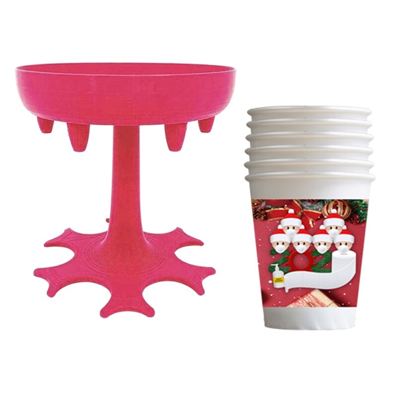 Distributeur de boissons, support pour 6 verres à liqueur, séparateur de vin portable, accessoire de jeu à boire pour bar, distributeur de gobelets en verre, outil de cuisine