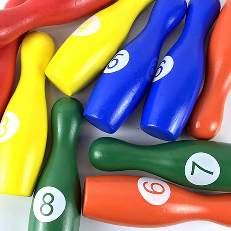 -Kids Wooden Digital Bowling Set Indoor And Outdoor Fun, For Toddlers, Kids