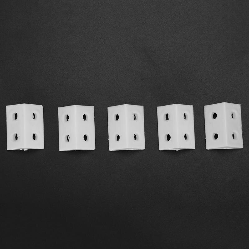 50Pcs Right Angle Corner Gusset Brace Angle Brackets Code Furniture Hardware Set corner bracket protector Plastic