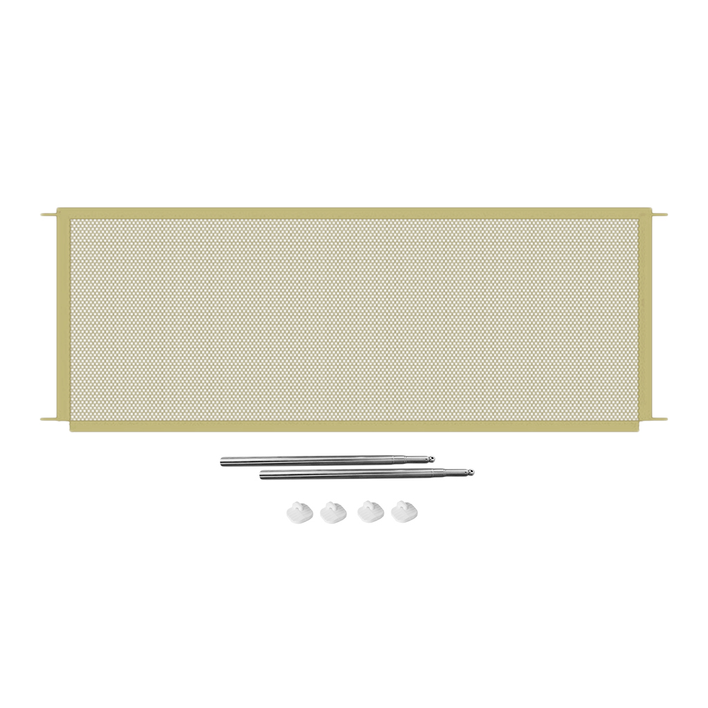 Universal Dog Gate Magic Gate Ingenious Mesh Dog Fence For Indoor and Outdoor Safe Pet Dog Gate Safety Enclosure Pet Supplies: Beige 180x72cm