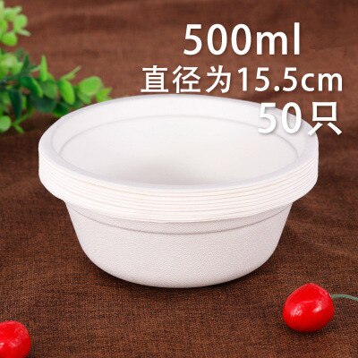 50 Stks/pak Wegwerp Wit Papier Plaat Afbreekbaar Papier Taartvorm Papier Kom Kinderen Kids Diy Tekening Levert: 500ml Bowl