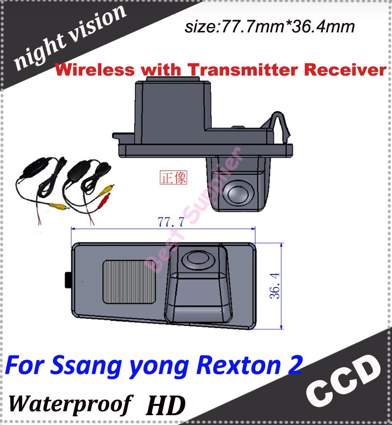 Zender Ontvanger kit 2.4MZH auto backup achteruitrijcamera voor Ssang yong Rexton 2 waterdicht 100%