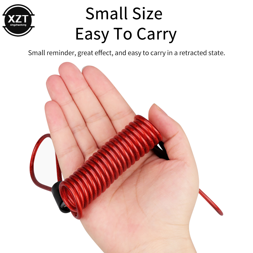 120Cm Alarm Schijf Slot Beveiliging Anti Dief Motorfiets Motorfiets Wiel Rem Alarm Slot & Tas En Herinnering Veer Kabel