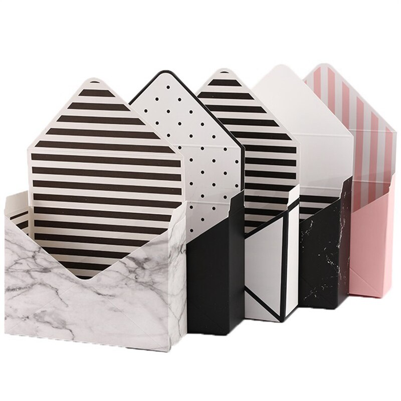 10PCS Envelope Flower Boxes Bouquet Box Hand Holds Folding Floral Bouquet Paper Box Romantic Flower Paper Holder Decor