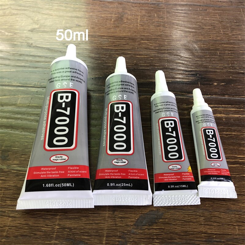 1 sztuk B-7000 9/15/25/50ml uniwersalny przezroczysty mocny klej klej uniwersalny Super klej do DIY do produkcji biżuterii naprawy przedmiotu