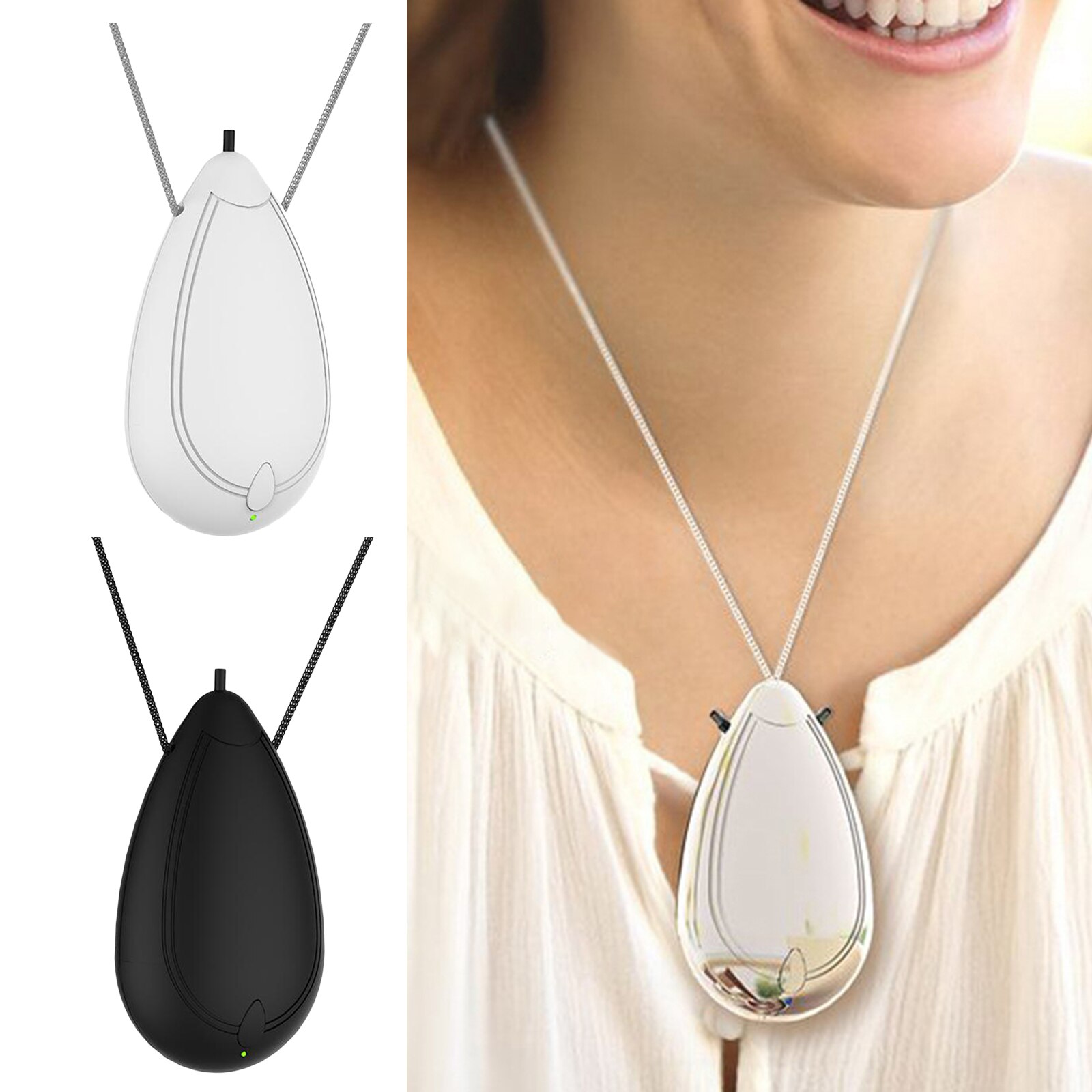 Mini Necklace Air Purifier Negative Ion Generator Ionizer Anion USB Charging