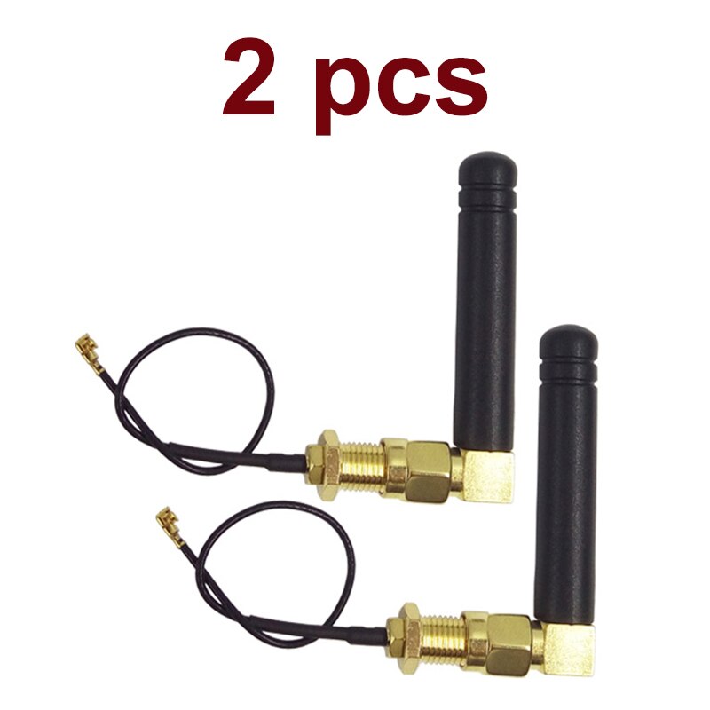 433 Mhz Antenne 2.5dbi Sma Male Connector Vouwen 433 Mhz Antena Waterdichte Directionele Antenne + 21Cm RP-SMA/U. Fl Pigtail Kabel: 2pcs