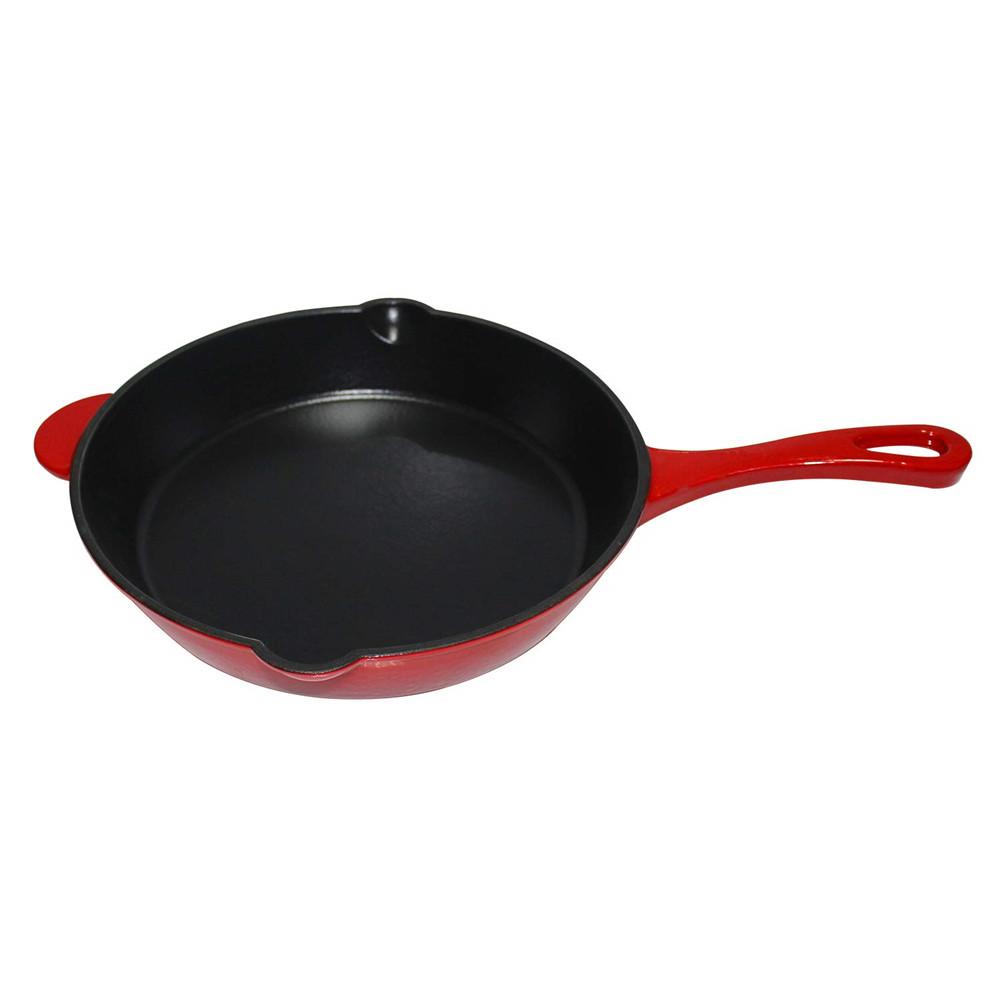 Thick Cast Iron Enamel Round Frying Pan Non-stick Iron Enamel Pot Soup Pot Cast Iron Pot Kitchen Cooking Tools: B