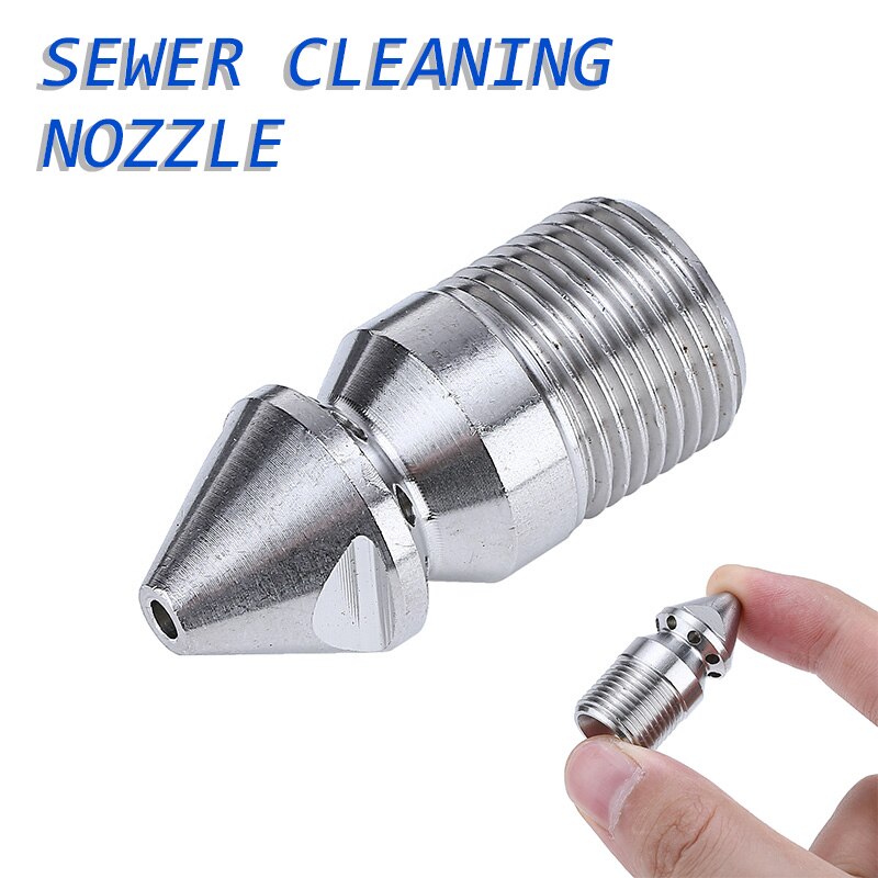 Høytrykksspyler dreneringsstempel kloakk roterende rensemunnstykke 9 jet 3/8 &quot; utvendig 4.5mm gjenger for rørmudre mayitr