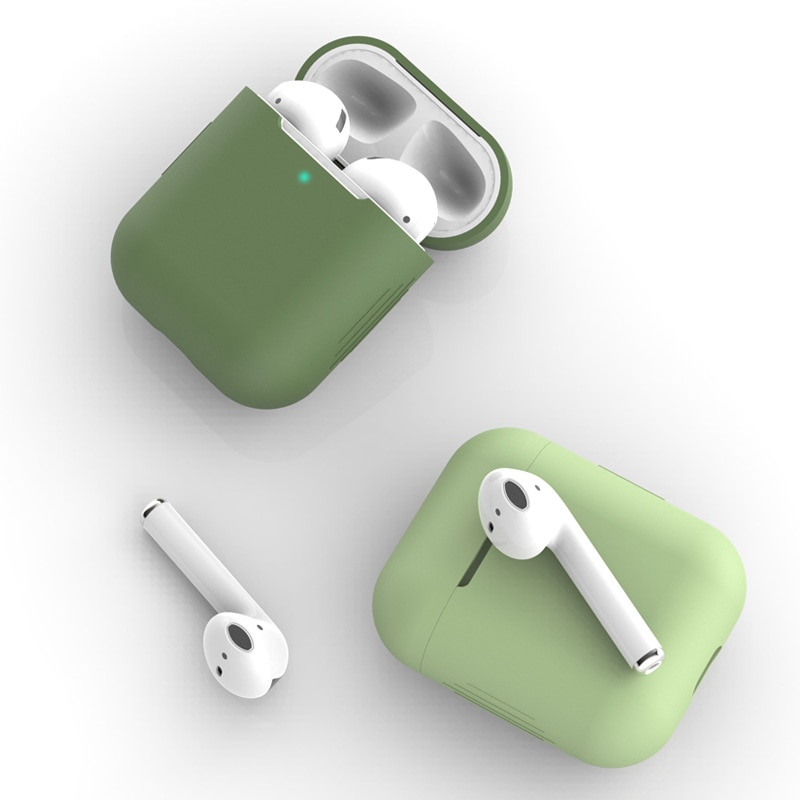 Multicolor Silicone Cases Apple Airpods 1/2 Cases Protective Waterproof Silicone Wireless Bluetooth Headphone Charger Case