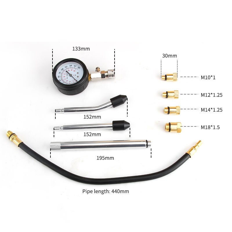 auto sylinder trykkmåler auto reparasjon diesel motorsykkel måling sylinder trykkmåler motor auto reparasjon sylinder trykk