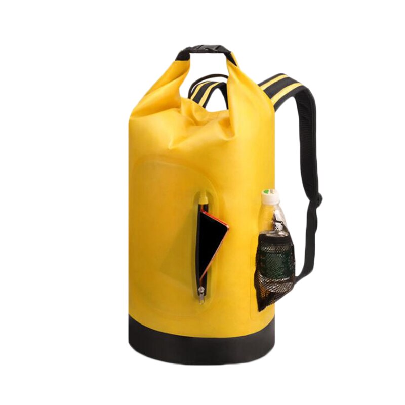 Goexplore Waterproof Bag 30L Outdoor Portable Shoulder Rafting River Trekking Diving Dry Bag PVC Folding Swimming backpack: yellow