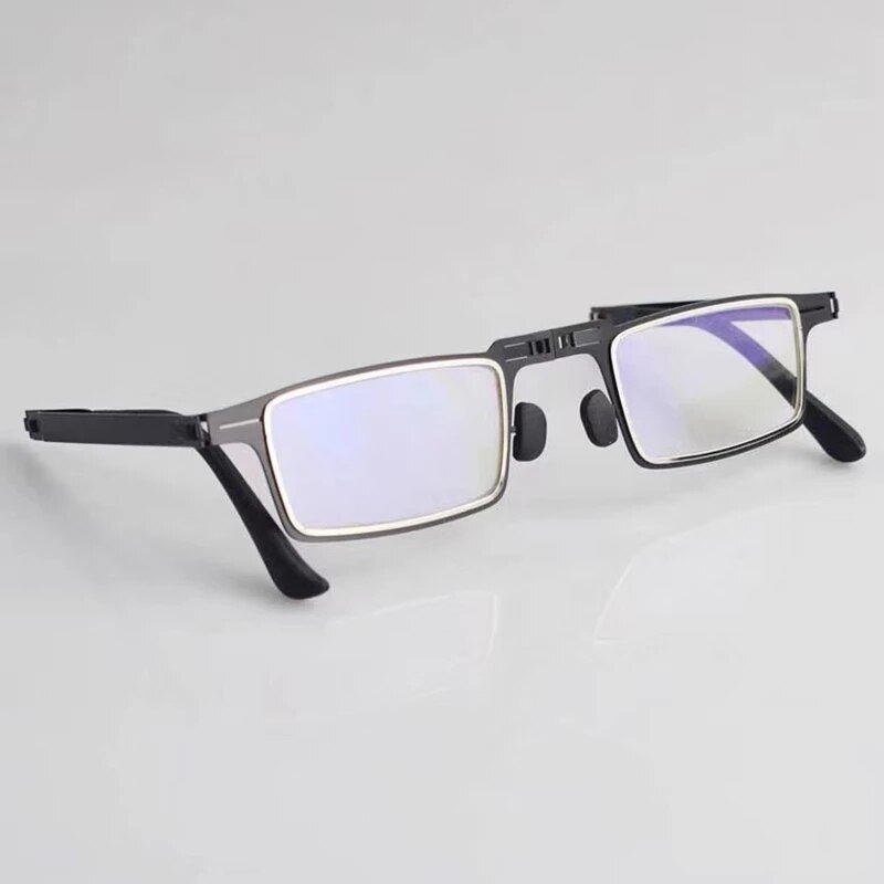 Gafas de lectura plegables para presbicia, lentes de alta definición con bloqueo de luz azul, antiuv400, ultrafinas + 3,5