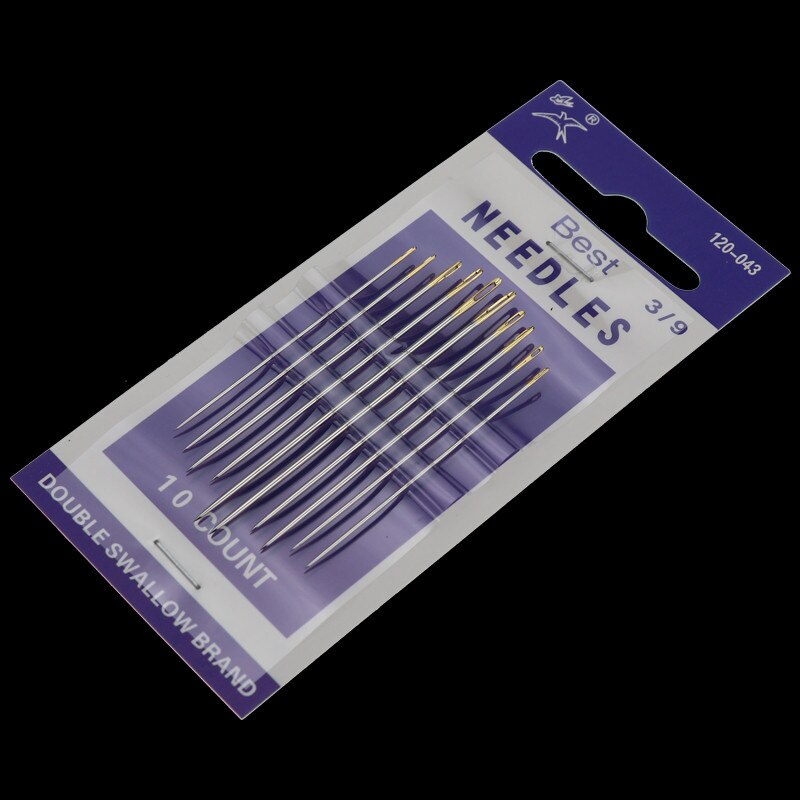 Beading Needle Tools for Jewelry Making DIY Hand stitches Sewing Needles DIY Embroidery Big Eyes Steel Needle: 10PCS 120-043