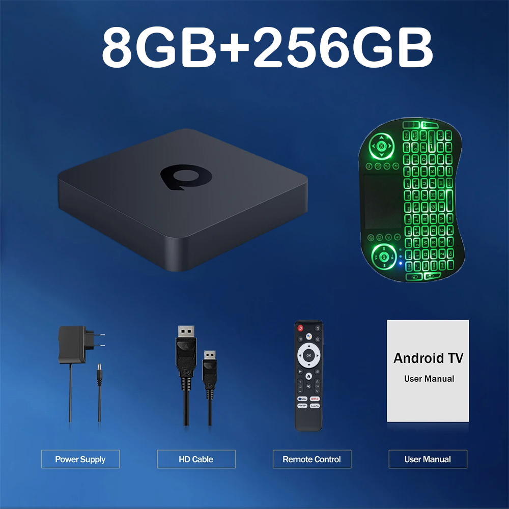 Box TV Android16 Smart Q1 8GB+256GB Allwinner H313 con Assistente Google, Video 8K, Bluetooth 6.0, Lettore Multimediale Ultra Veloce