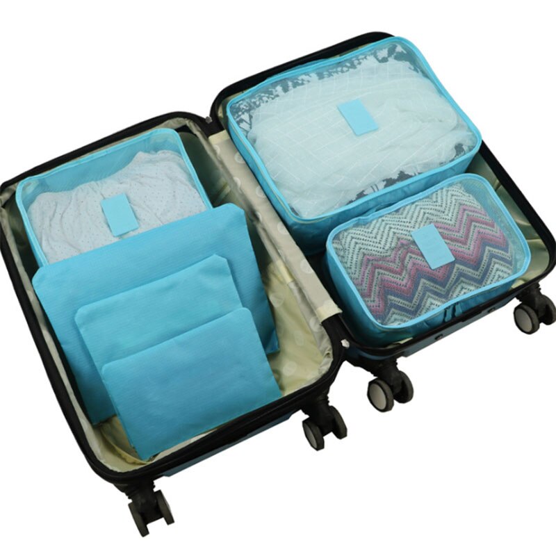 6 Stks/set Reizen Opbergtas Kleren Tidy Pouch Bagage Organizer Draagbare Opslag Case GR5