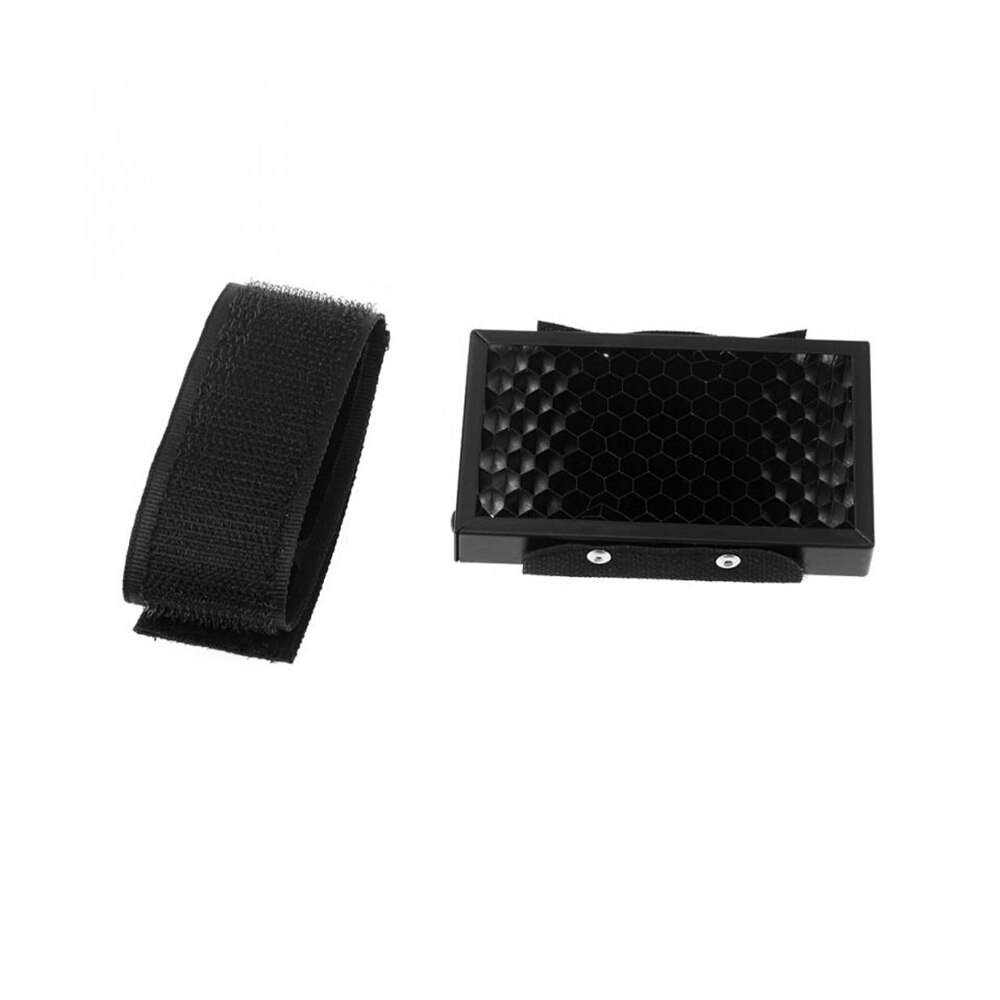 Difusor de panal de abeja con cinta ajustable para Speedlight Speedlite Universal, difusor de rejilla con filtro de puntos, peine de miel, rebotador