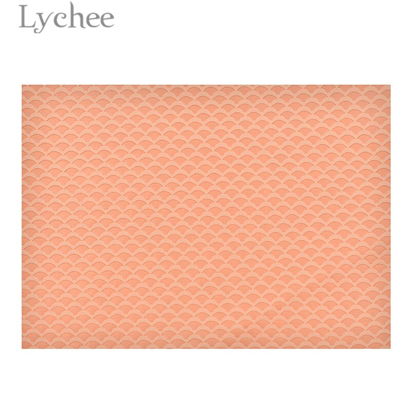 Lychee 15 x 21cm a5 schelp zeemeermin reliëf imitatieleer stof synthetisch leer diy materiaal voor handtas kledingstukken: 5